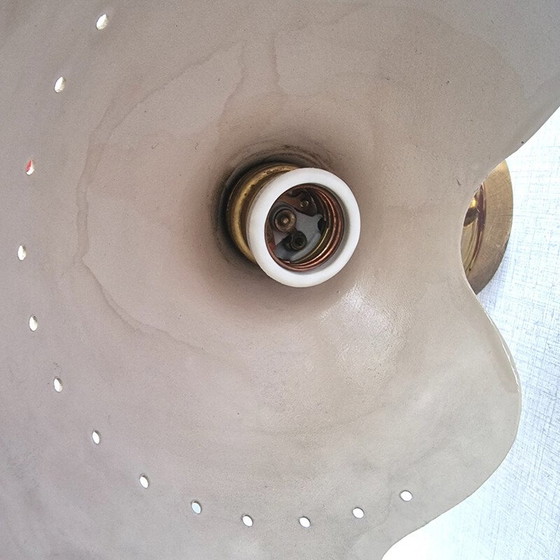 Image 1 of Lampada da parete vintage in metallo organico perforato, 1950