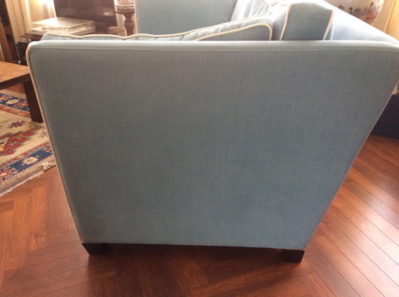 Image 1 of Roon blue fabric design sofa