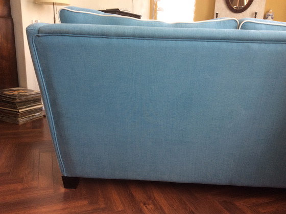 Image 1 of Roon blue fabric design sofa