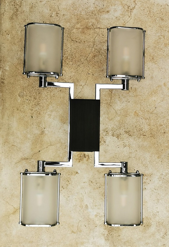 Image 1 of Bauhaus Style 4 Lamps Wall/Ceiling Fixture.