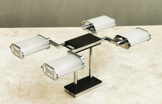 Image 1 of Bauhaus Style 4 Lamps Wall/Ceiling Fixture.