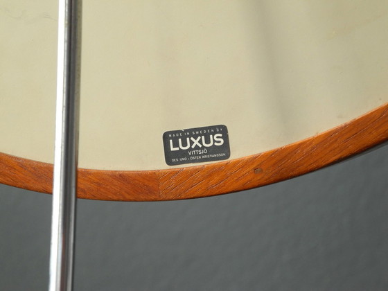 Image 1 of Espejo de tocador de mesa de teca original de los años 60 de lujo Vittsjö Suecia | Diseño Uno y Östen Kristiansson