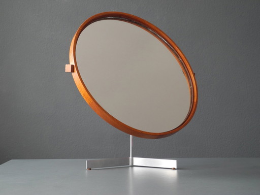 60S Original Teak Table Mirror Vanity Mirror Of Luxury Vittsjö Sweden | Design Uno & Östen Kristiansson