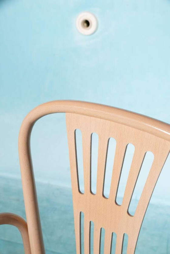 Image 1 of Ensemble de deux fauteuils en bois style Thonet, vintage rétro