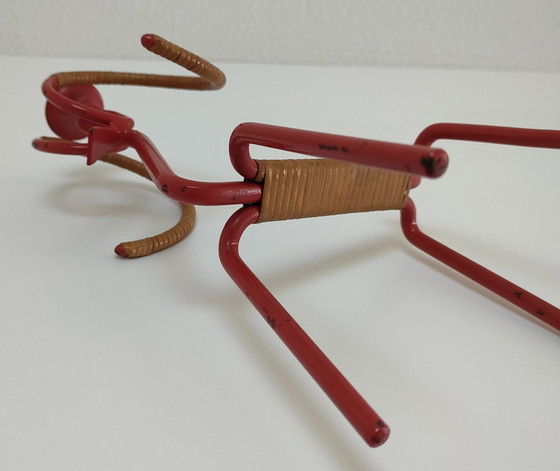 Image 1 of Aries Rattan Metal Candleholder 60s