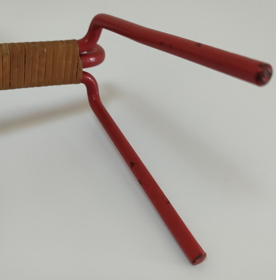 Image 1 of Aries Rattan Metal Candleholder 60s