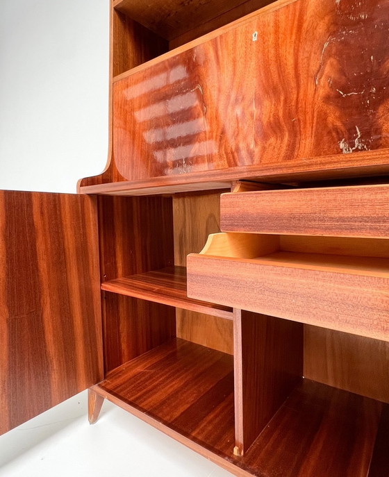 Image 1 of Mahogany Bookcase Cq Secretaire From Denmark, 1960'S