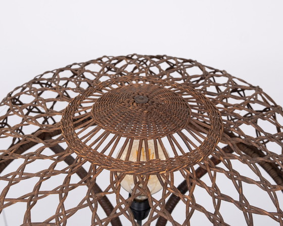 Image 1 of Beautiful Wicker Floor Lamp 1920s Amsterdam