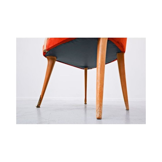 Image 1 of Set of 8 vintage chairs and 2 armchairs, Italy 1950s