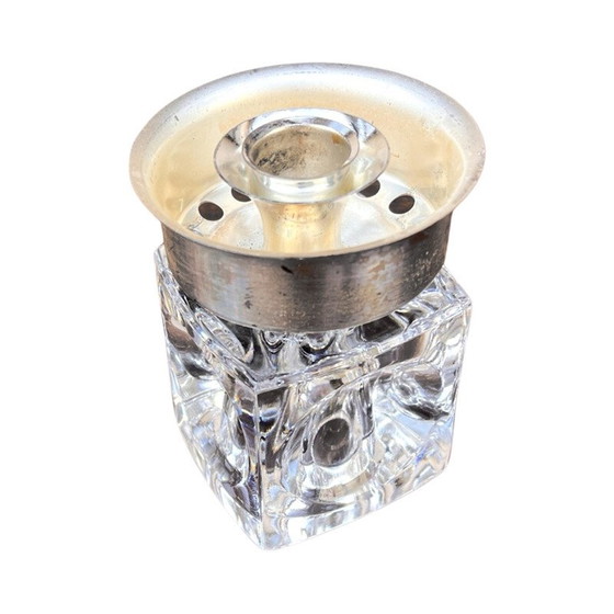 Image 1 of Vintage plated crystal candlestick for Peill and Putzler, Germany 1970