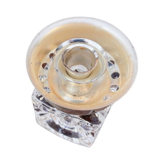 Image 1 of Vintage plated crystal candlestick for Peill and Putzler, Germany 1970
