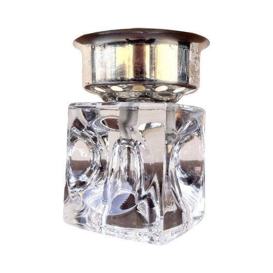 Image 1 of Vintage plated crystal candlestick for Peill and Putzler, Germany 1970