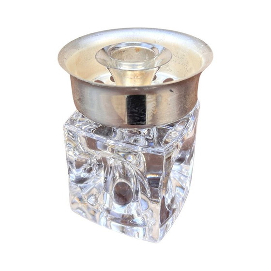 Image 1 of Vintage plated crystal candlestick for Peill and Putzler, Germany 1970
