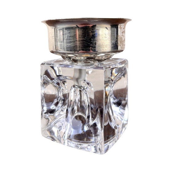 Image 1 of Vintage plated crystal candlestick for Peill and Putzler, Germany 1970
