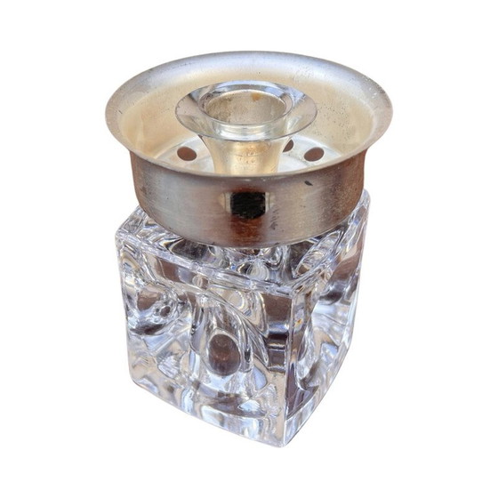 Image 1 of Vintage plated crystal candlestick for Peill and Putzler, Germany 1970