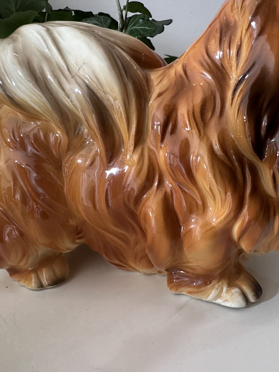 Image 1 of 2x Porcelain dog pekinese figurines