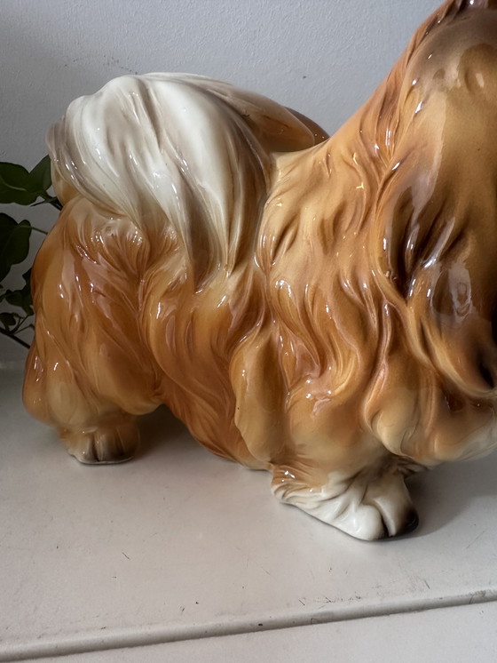 Image 1 of 2x Porcelain dog pekinese figurines