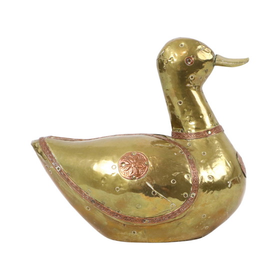 Image 1 of Pato decorativo de cobre martillado