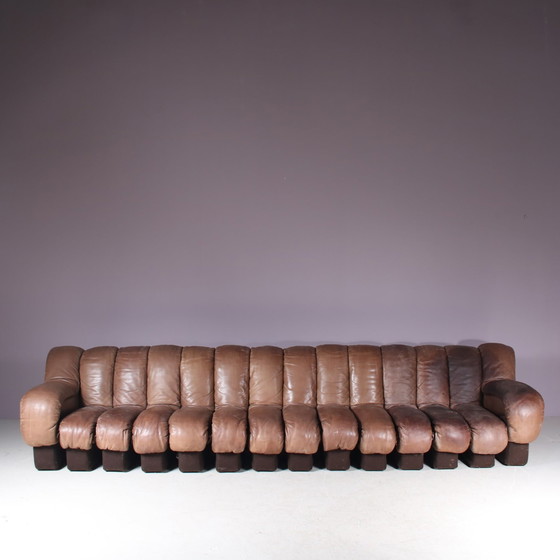 Image 1 of De Sede DS-600 "Non-Stop" Sofa in Brown Leather, Switzerland, 1960