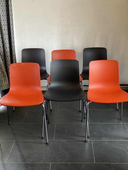 6x Vitra Hal Chairs by Jasper Morrison