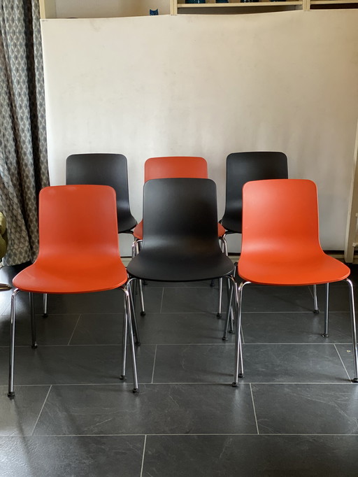 6x Vitra Hal Chairs by Jasper Morrison