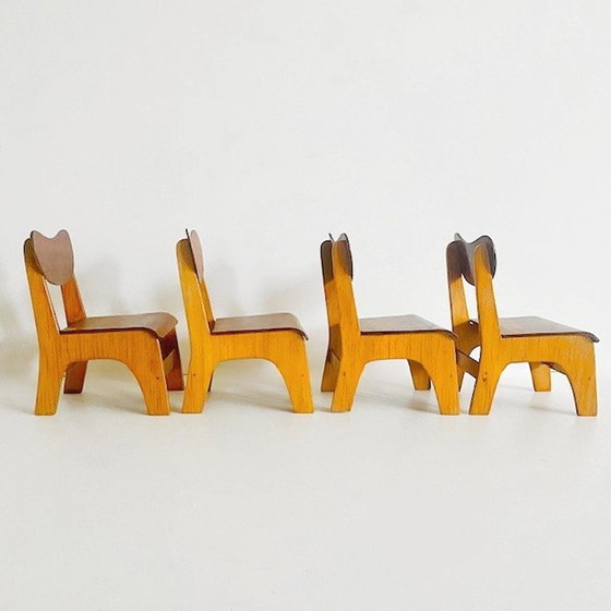 Image 1 of Miniature furniture mid-century Danish design dining area 1960's