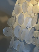 Lampada a sospensione Capiz Shell in madreperla con dettagli in oro! Versione di lusso