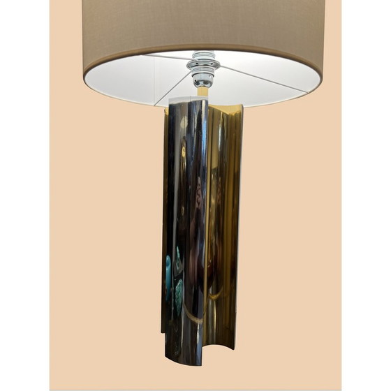 Image 1 of Lampada vintage in metallo dorato e argentato di Giovanni Banci, 1980