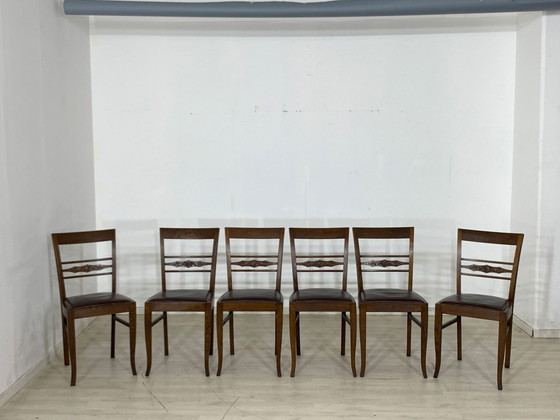 Image 1 of Sedie Biedermeier, sedie da pranzo vintage