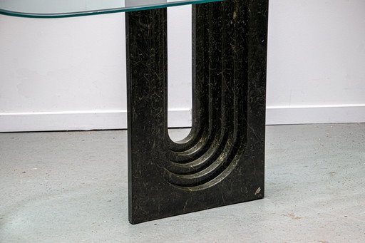 Marble & Glass Console Table Designed By Carlo Scarpa For Cattelan Italia