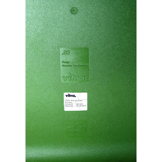 Image 1 of Sedie vintage ".03" in plastica verde e metallo di Martin Van Severen per Vitra