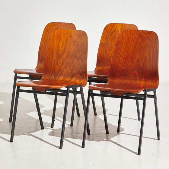 Image 1 of Vintage stackable beechwood chair, 1970s