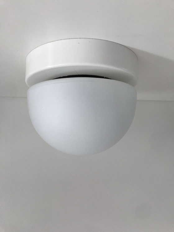 Image 1 of Vintage Glass Ceiling Light / Ceiling Lamp, Milk Glass