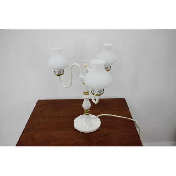 Image 1 of Vintage white table lamp by Drukov, Czechoslovakia 1970