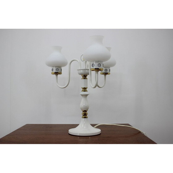 Image 1 of Vintage white table lamp by Drukov, Czechoslovakia 1970