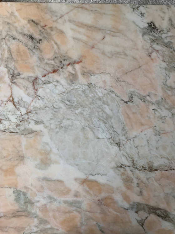 Image 1 of Vintage Italian Design Pink Marble Coffee Table