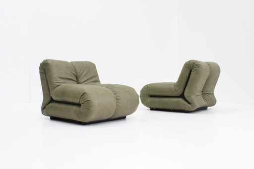 Pagru Armchairs Claudio Vagnoni 1P Italy 1971, Set of 2