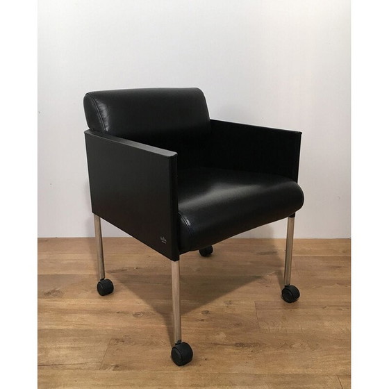 Image 1 of Set of 4 vintage leather armchairs 1970