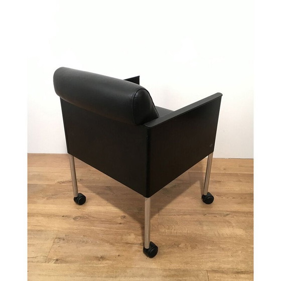 Image 1 of Set of 4 vintage leather armchairs 1970