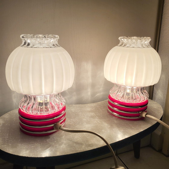 Image 1 of 2x Mushroom lamps Graewe Leuchten, Germany, 1950,60