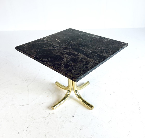 Image 1 of Brass & marble side table