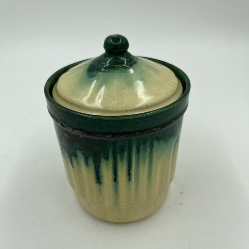 Art Deco Cigarette Pot From La Faïencerie De Thulin