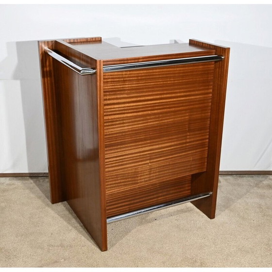 Image 1 of Vintage apartment bar in sapele mahogany veneer, 1940