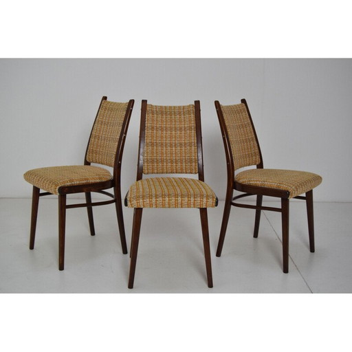 set of 3 Mid-century Chairs by Ton 1960s