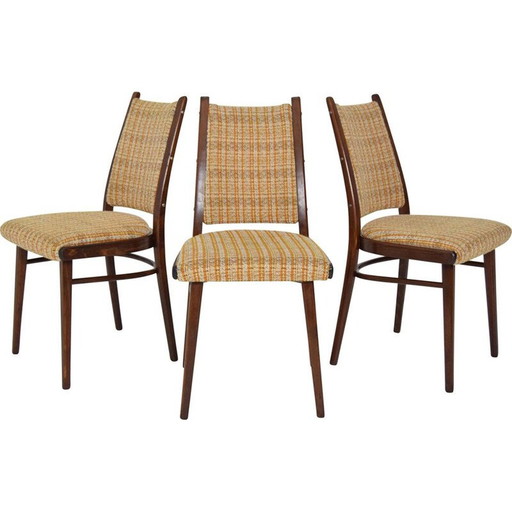 set of 3 Mid-century Chairs by Ton 1960s