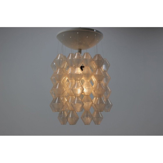 Image 1 of Pair vintage of  Napako pendants chandeliers, 1970