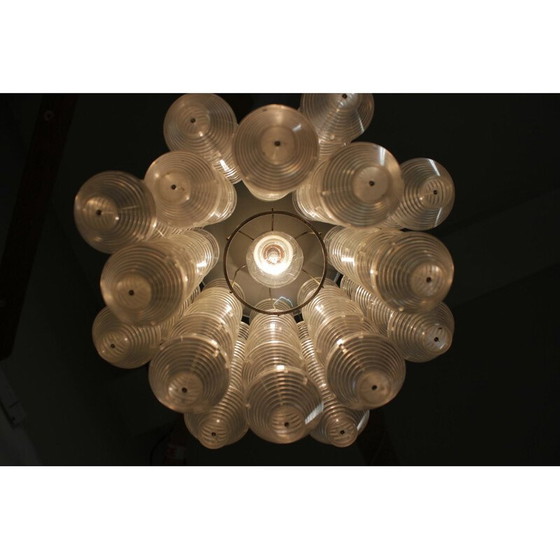 Image 1 of Pair vintage of  Napako pendants chandeliers, 1970