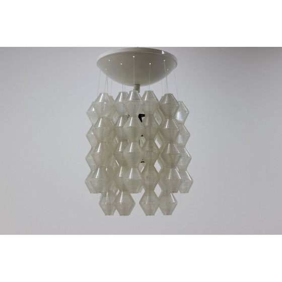 Image 1 of Pair vintage of  Napako pendants chandeliers, 1970