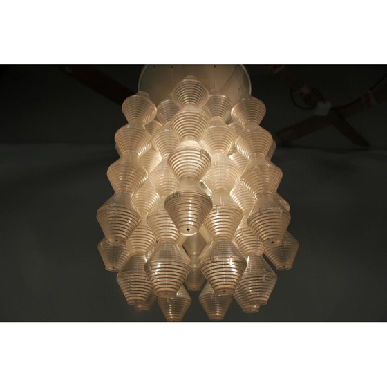 Image 1 of Pair vintage of  Napako pendants chandeliers, 1970