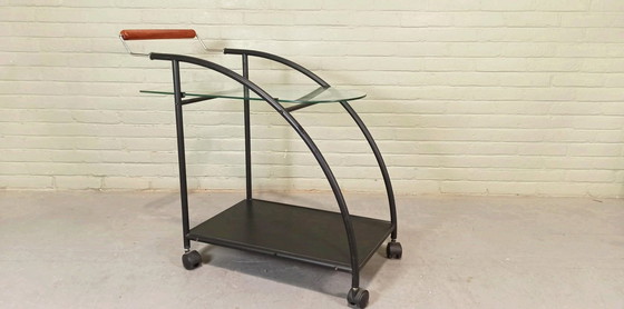 Image 1 of Postmodern Trolley Bar Cart 